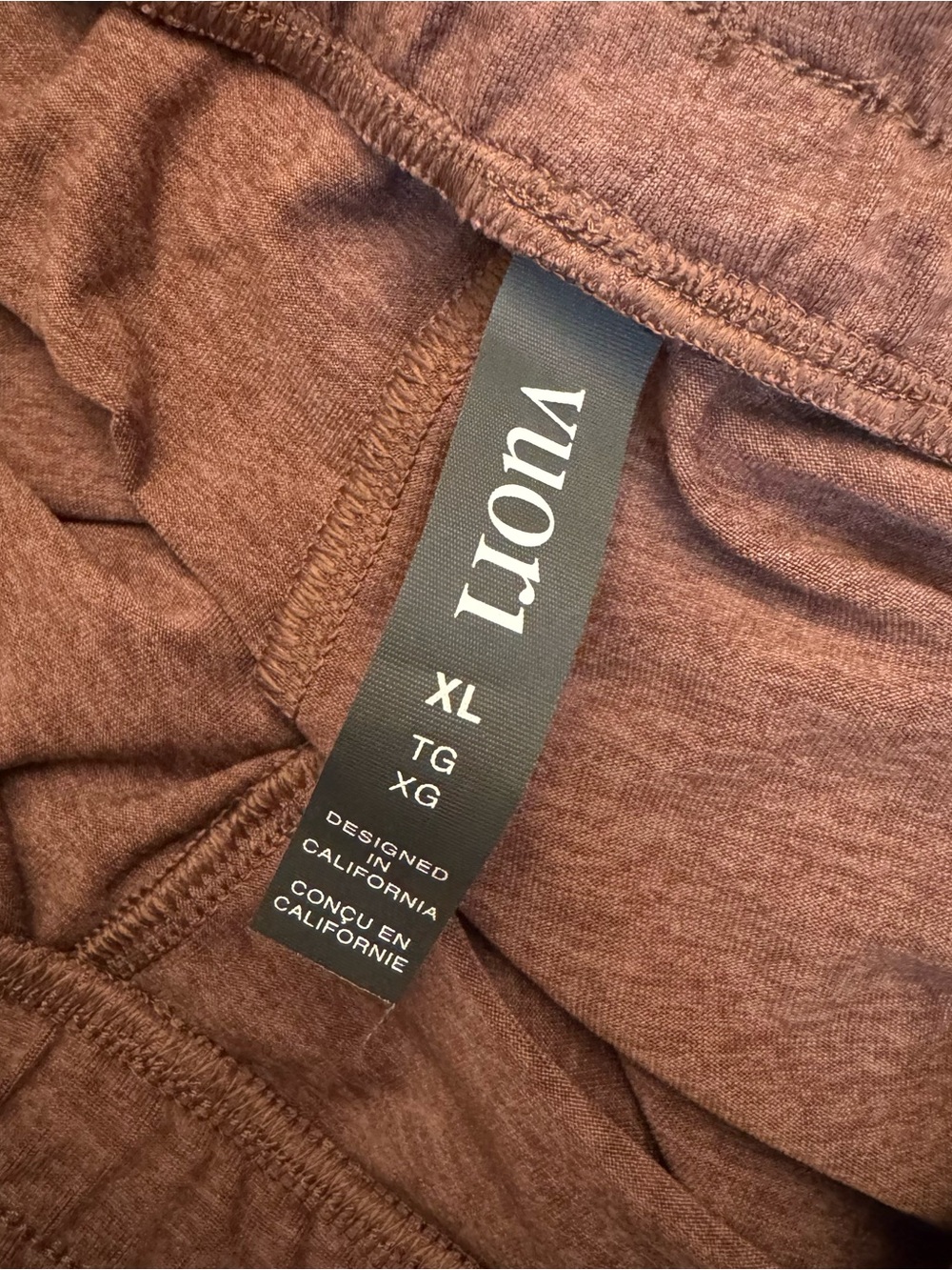 Vuori Womens XL Halo Essential Wide Leg Drawstring Lounge Pants - Heather Brown - Picture 9 of 14